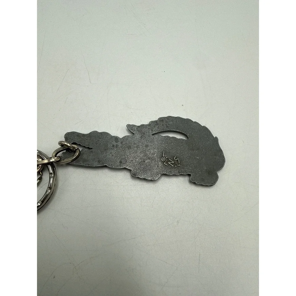 Vintage‎ Hilton Head Alligator Keychain Green Metal Souvenir South Carolina